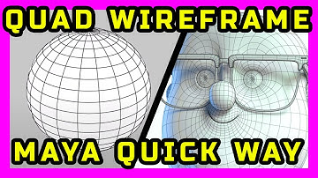 Quad Wireframe easy workflow - Maya Render 3D Tutorial for Beginners