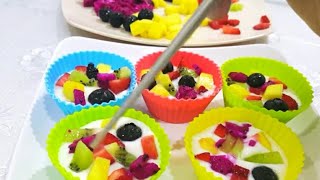 水果优格冰淇淋 How to make Frozen Fruit Yogurt  #littleduckkitchen