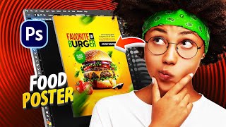 How To Easily create a Simple food flyer Or a Poster Design On Adobe Photoshop || 2023 Tutorial