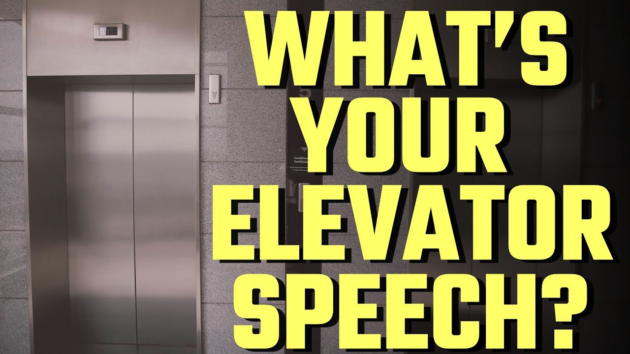 elevator speech youtube