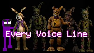 || Every William Afton voice line in FNAF ||