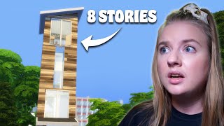i tried lilsimsie's 8 story tiny home challenge...