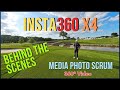 Insta360 x4 bts golf media scrum in 360