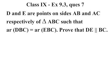 CBSE NCERT CLASS 9 MATHS EXERCISE 9.3 QUESTION 7 | class 9 maths ex 9.3 ques 7