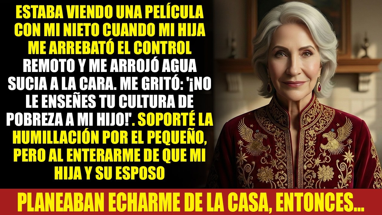 Estaba viendo una película con mi sobrino.Mi hija me tiró agua sucia y gritó:¡No corrompes a mi hija