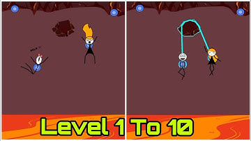 Escape Rope (WEEGOON) Gameplay Walkthrough - Level 1 To 10 - Funny Stickman Puzzle game| Mind Gaming