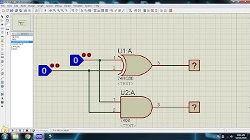 How to make Half adder on Proteus