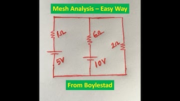 Mesh Analysis Solution (Boylestad Example 8 12)