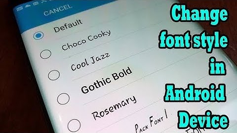 Mobile font style change in Tamil