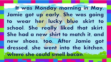 Reading Comprehension for Third Grade Level with voice over