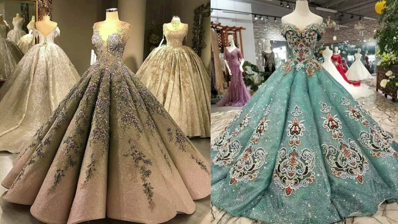 party frock in 2024 | Ball gowns, Fancy dresses long, Wedding gowns