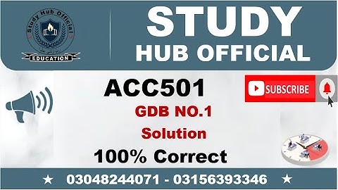 ACC501 gdb 1 Solution Fall 2022, ACC501 gdb solution 2022, ACC501 gdb solution fall 2022