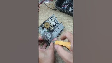 Install the cassette belts - Flat belt on cassette player National C40 deck #cassetteplayer