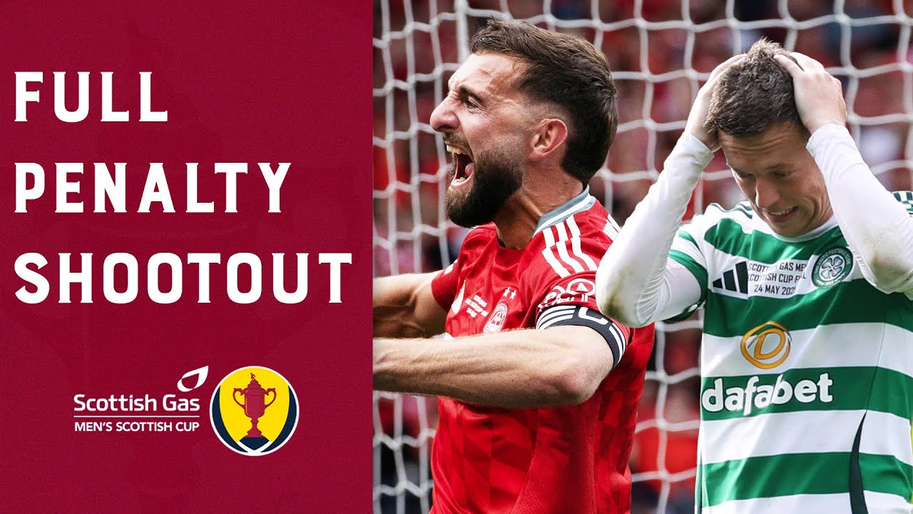 FULL PENALTY SHOOTOUT | Aberdeen v Celtic | Scottish Gas Scottish Cup Final 2024-25