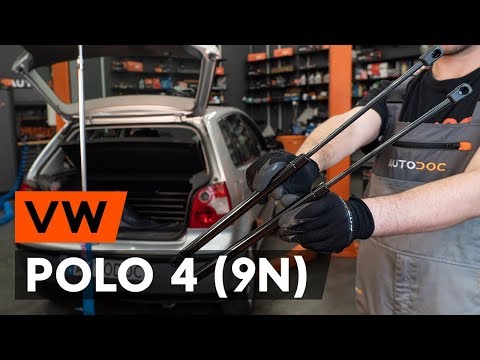Hoe een gasveer achterklep vervangen op een VW POLO 4 (9N) [AUTODOC-TUTORIAL]