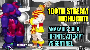 MVC2: Anakaris Infinite to Sentinel (First Attempt Only) in a match! (Stream Highlights#100)