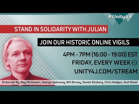 #Unity4J 22.0 Online Vigil in support of Julian Assange and WikiLeaks
