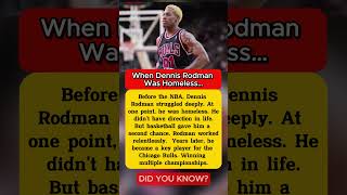 When Dennis Rodman Was Homeless… #DennisRodman #NBA #Basketball