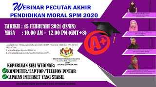 WEBINAR PECUTAN AKHIR PENDIDIKAN MORAL SPM 2020