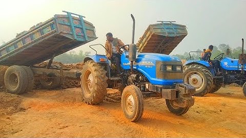 Mud Unloading Loading On The Top Hills River Sand Loaded Tractor Digital Unload Facility Tractor Ep4