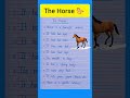 10 lines essay on horse 🐎 #essay in english #essay #ytshorts