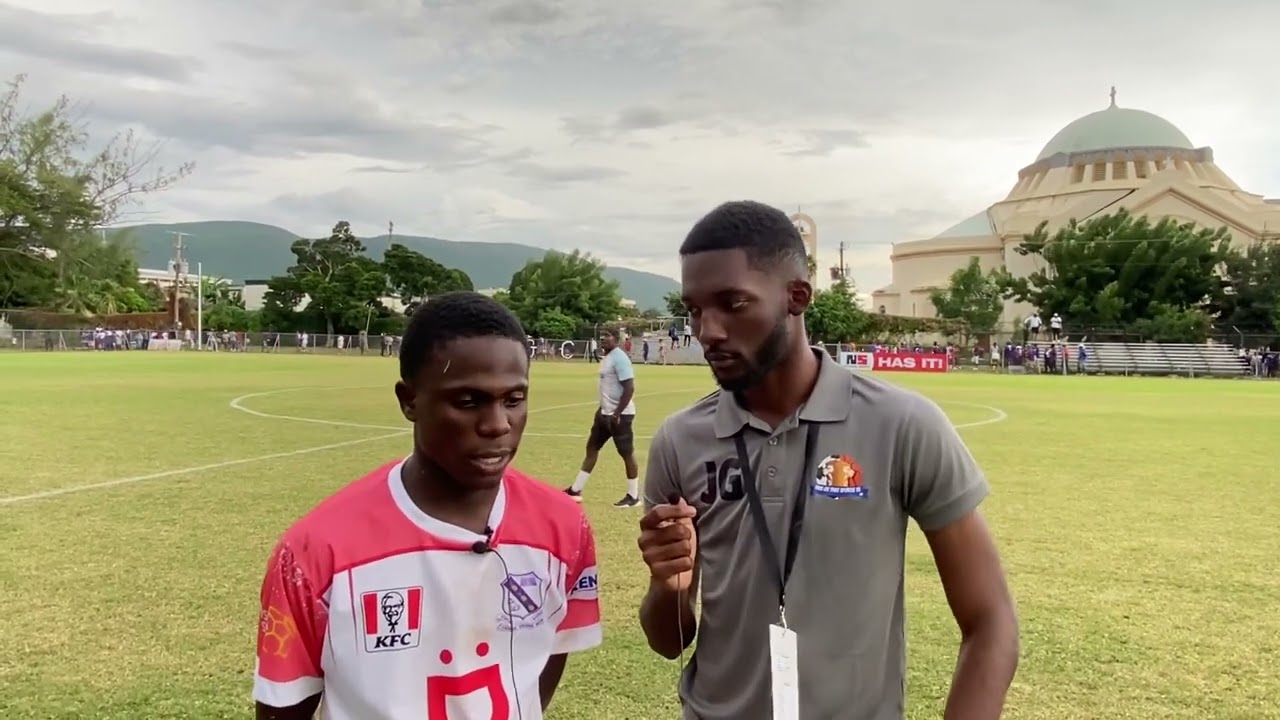 KC'S GOALKEEPER TAJARIE LEE "MY ANTICS AFFECTED STGC TODAY!" ST GEORGES COLLEGE 0-3 KINGSTON COLLEGE