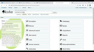 How to Check Books In on Koha