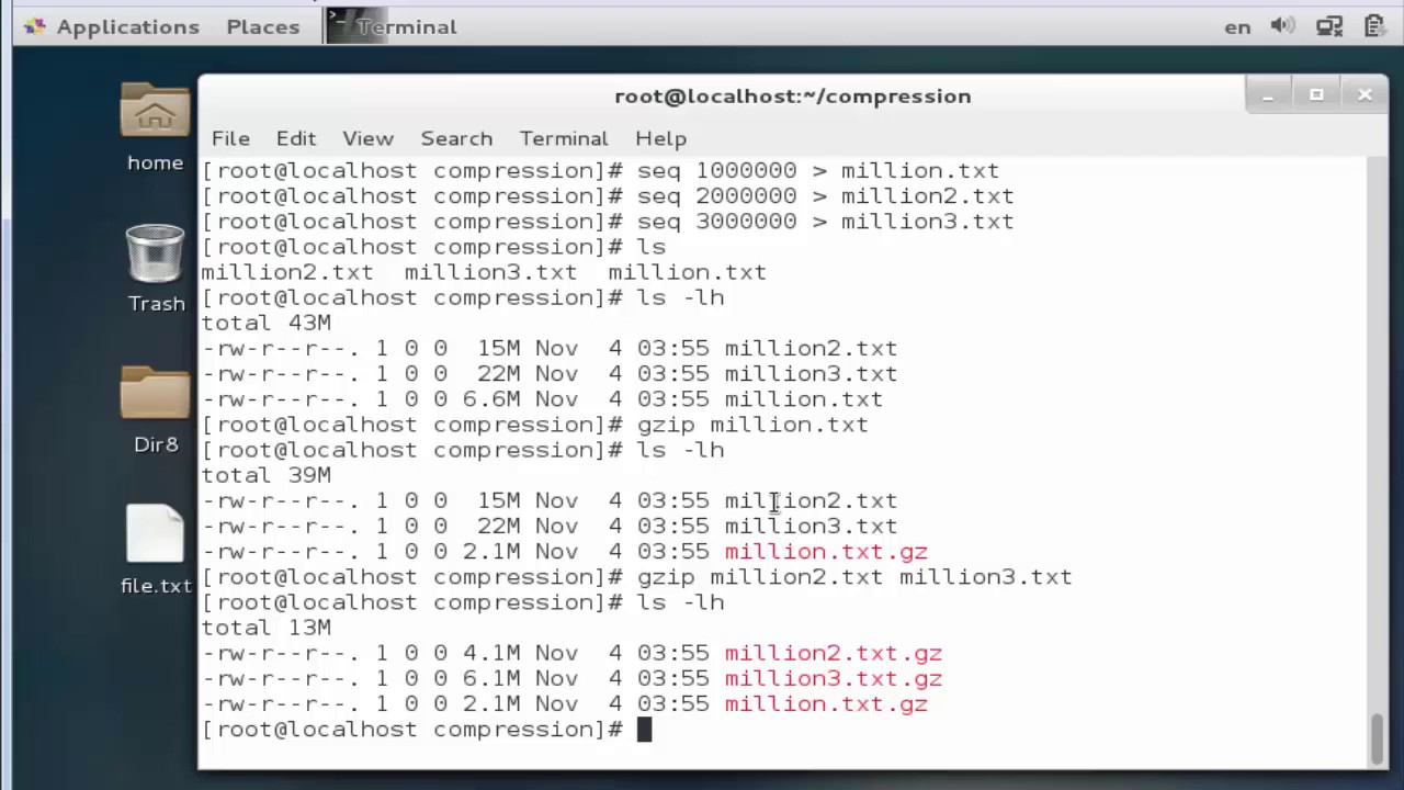 022 File Compression using gzip bzip2 YouTube