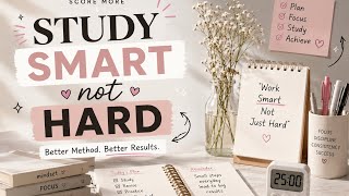 How to study in less time and learn more📖 | Study SMART not HARD | Lunora_asthetics