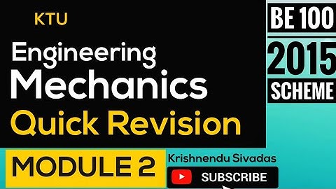 Quick Revision- Module 2 (BE100 KTU ENGINEERING MECHANICS)