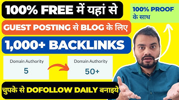 1000+ Dofollow Backlinks Daily 100% Free | Free Latest Guest Posting Site Lists For Micro Niche Blog