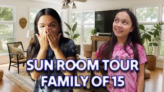 FAMILY of 15 Cozy Sunroom Tour!! (Large Family Adoption Life)
