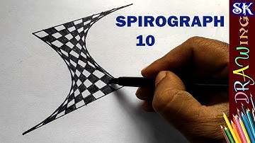 How to draw Spirograph pattern | Geometric pattern Drawing 10 | Spirograph drawing