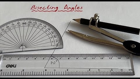 Bisecting Angles using a pair of compasses
