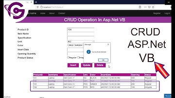 Volledige CRUD-bewerking in Asp.Net met behulp van VB met SQL Server stap voor stap | Programming...