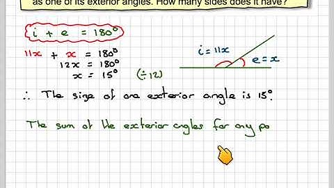 Finding the number of sides of a regular polygon given the ratio of an exterior to an interior angle