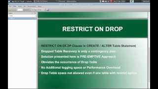 DB2 Tips n Tricks Part 9 - Obviate a Drop Table Scenario Wealth