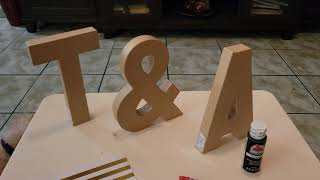 DIY Letter Initials #diy #diycrafts #fyp #glitter #handmade