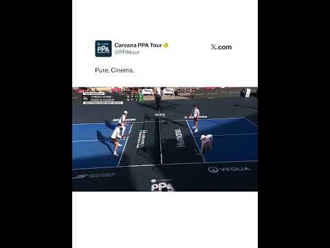 One of the best defensive pickleball points we’ve ever seen! Christian Alshon goes OFF!