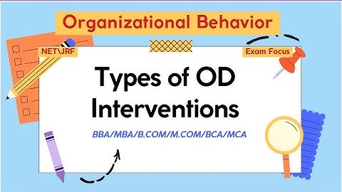 What are the types of OD Intervention Notes || Organizational Behavior || #mbanotes