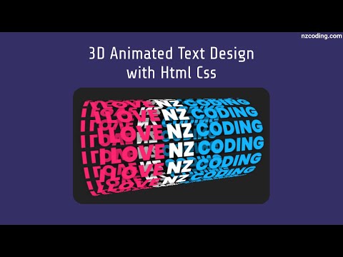 3D Animated Text With Html Css