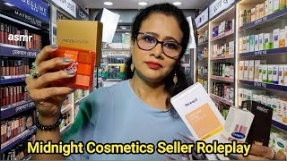 ASMR Midnight Cosmetics Seller 💄 Whispering While Selling Makeup | Relaxing Shop Roleplay for Sleep