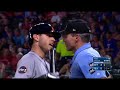 Angel hernandez ejects kinsler in the middle of his at bat