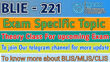 BLI - 221, Very important topic for exam | इस से बाहर कुछ नहीं आएगा | 100 % Guarantee full marks ka