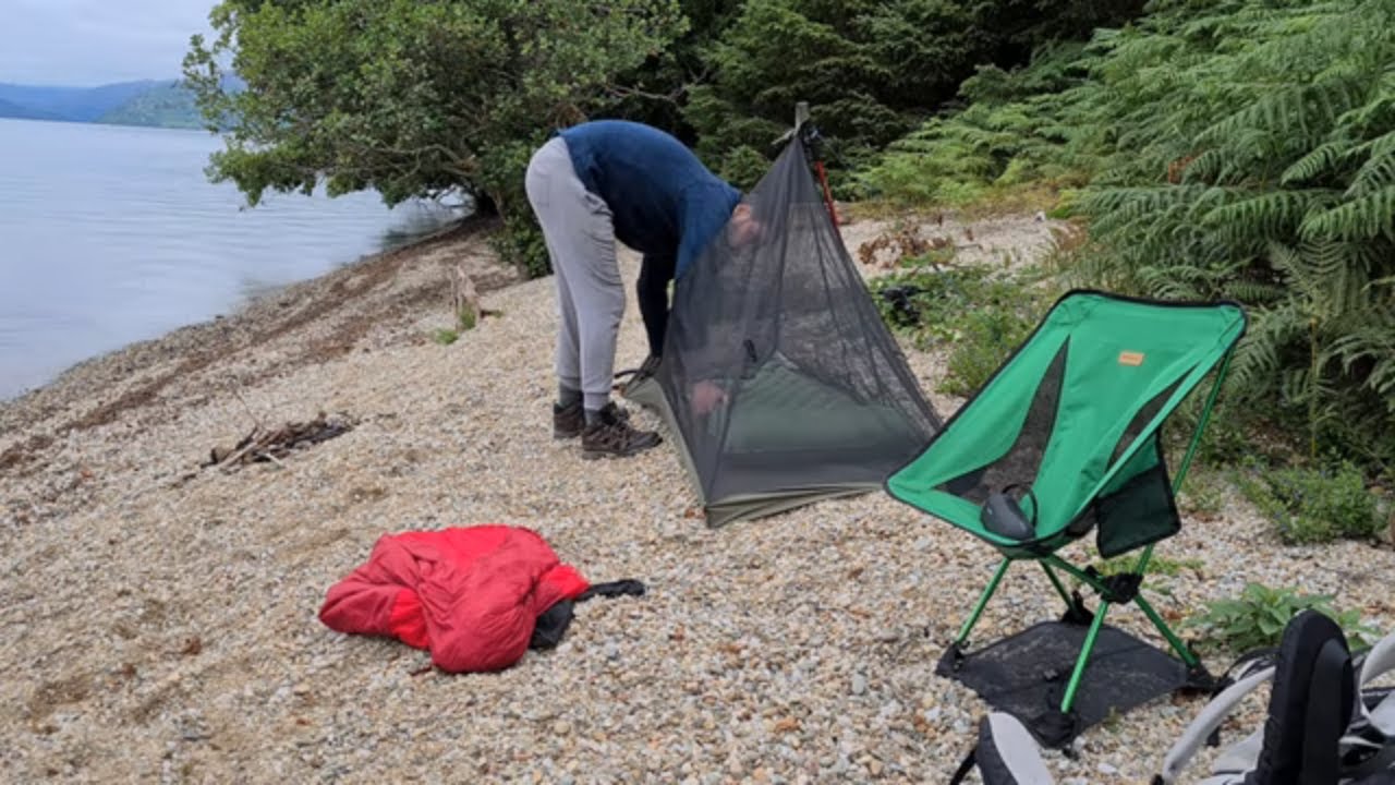Wild camping on a secret beach at Loch Lomond Part 2 YouTube