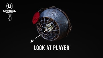 Eye or Turret Actor Looking at the Player: Simple Blueprint for Beginners (Unreal engine 5)