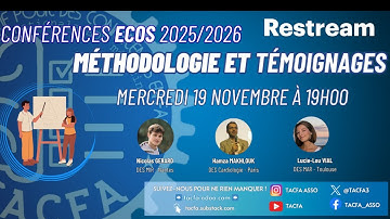 Conférence TACFA ECOS 2025/2026 - Méthodologie et témoignages ECOS