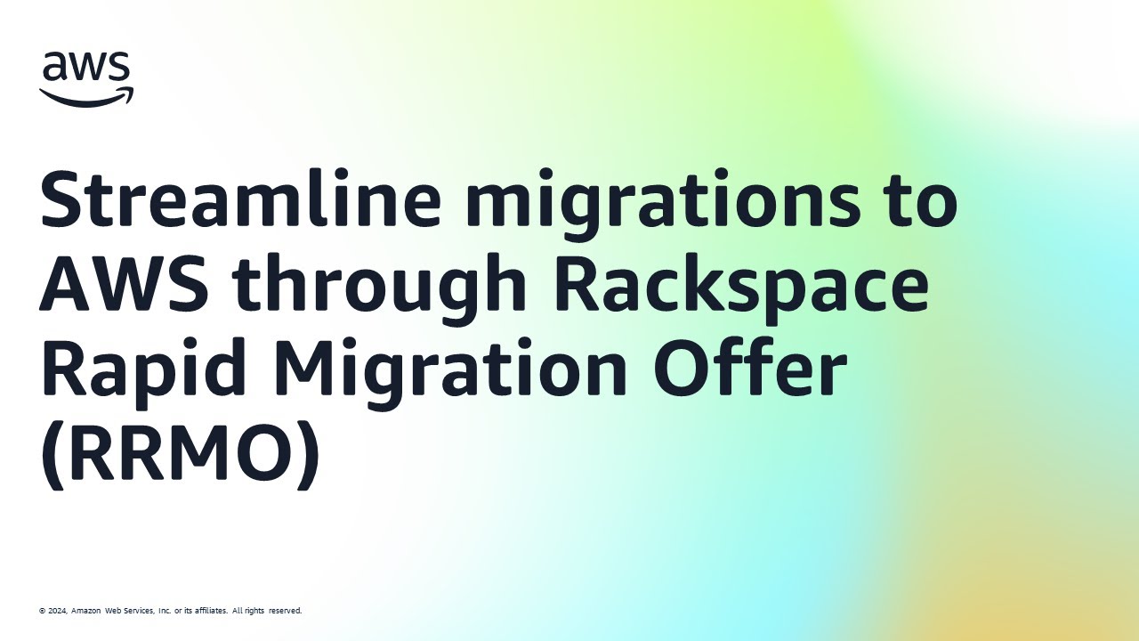 Streamline migrations to AWS through Rackspace Rapid Migration Offer ...