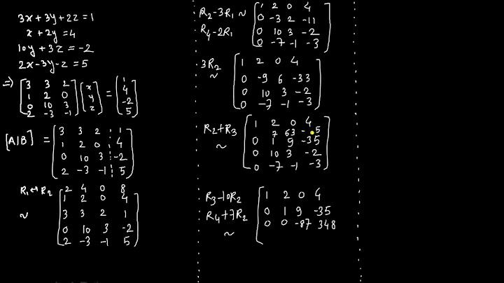 Unique solution of a system of linear equations