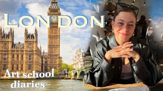 MOVING TO ENGLAND FOR ART SCHOOL - Exploring London travel vlog